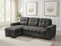 The Sicilian corner sofa bed in grey – full sofa configuration front view