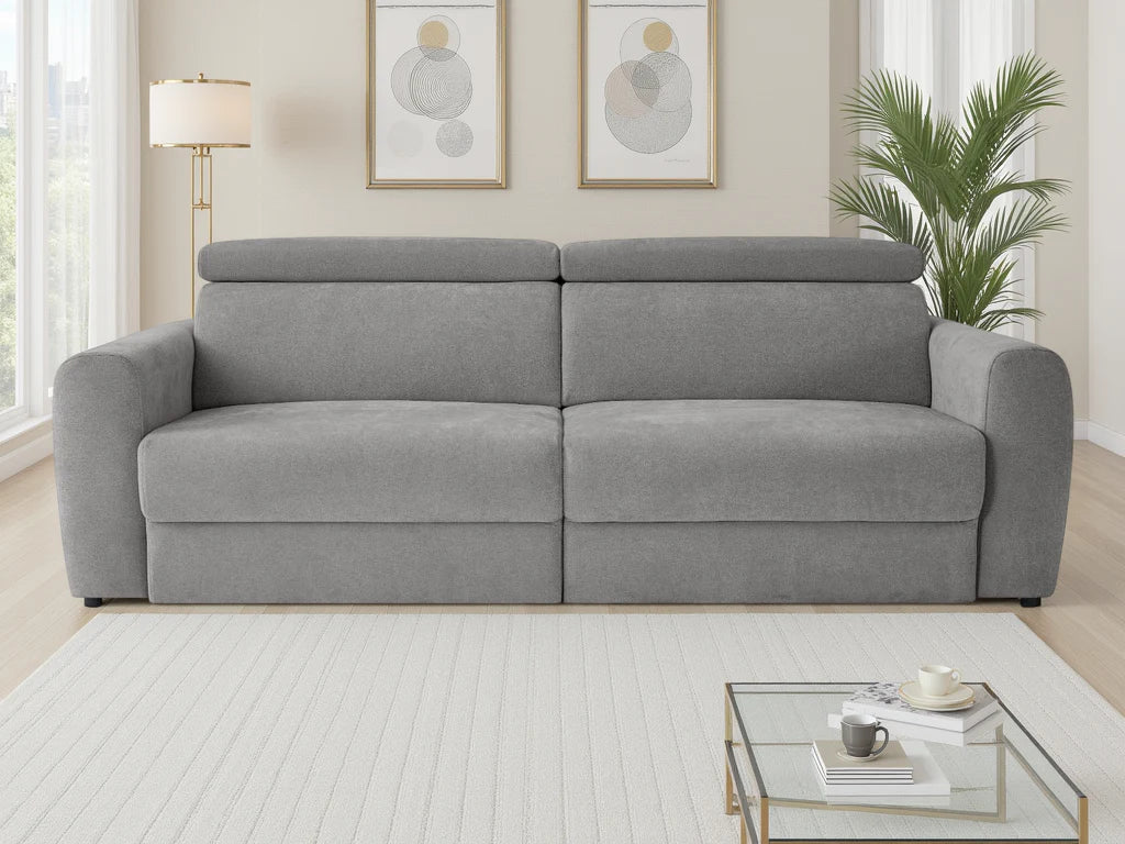 Fortardo grey electric sofa bed full room living space view