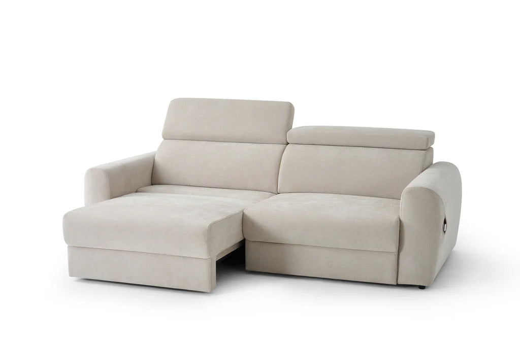 Fortardo beige 3-seater sofa bed full room living space view