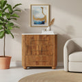 Milan Solid Wood 3 Drawer Chest With Mable Top