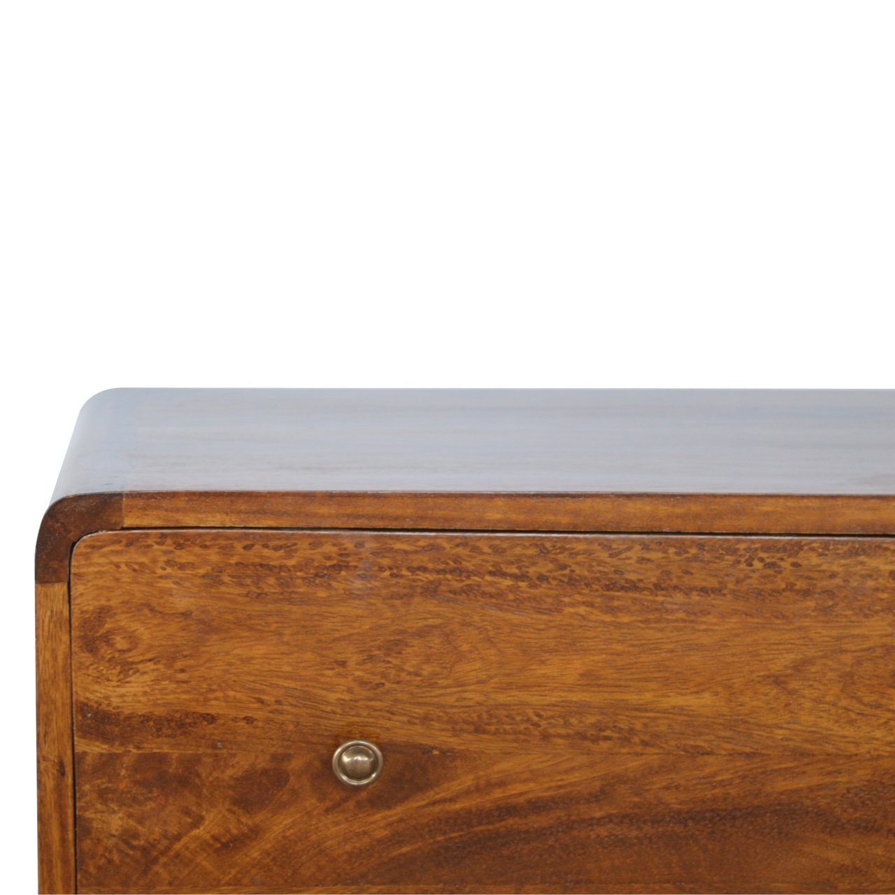 Nova chestnut chest in compact bedroom interior