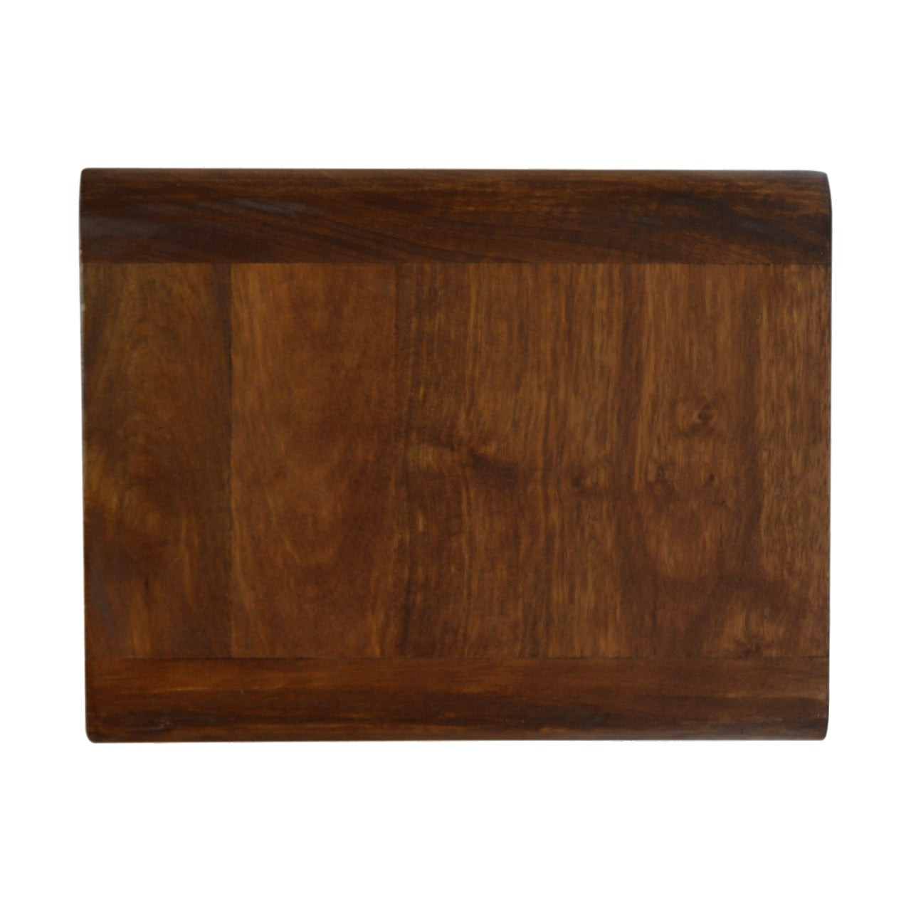 Beaumont chestnut 2-drawer floating bedside rear view