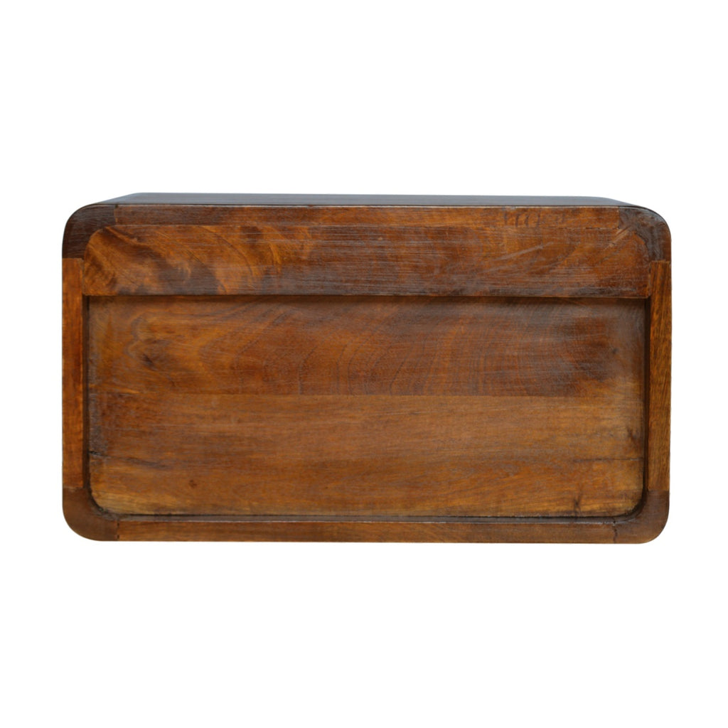 Beaumont floating chestnut bedside dimensions reference