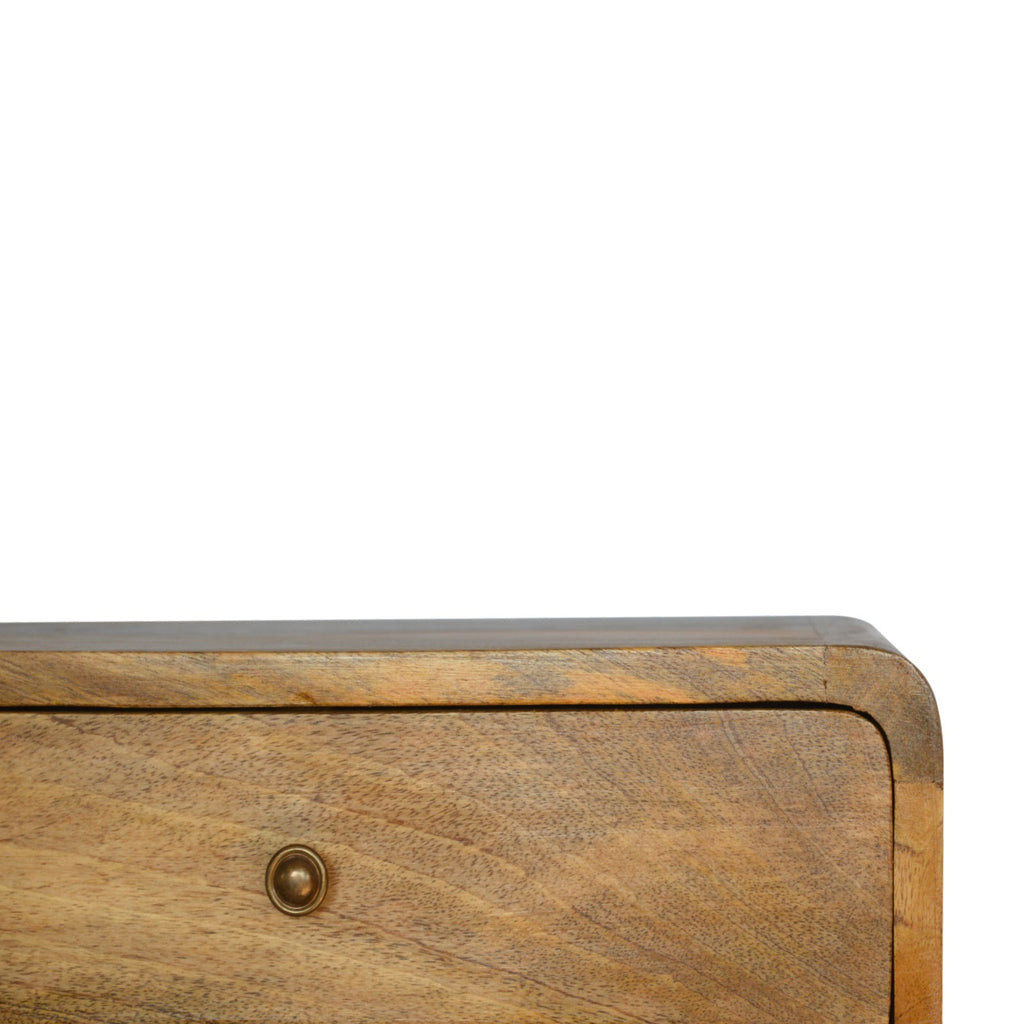 Luna oak bedside top surface view