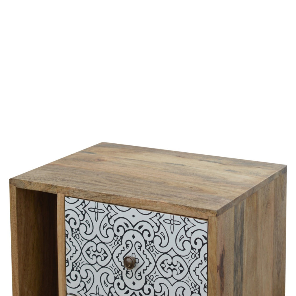 Fellaini mini cabinet angled view showing storage