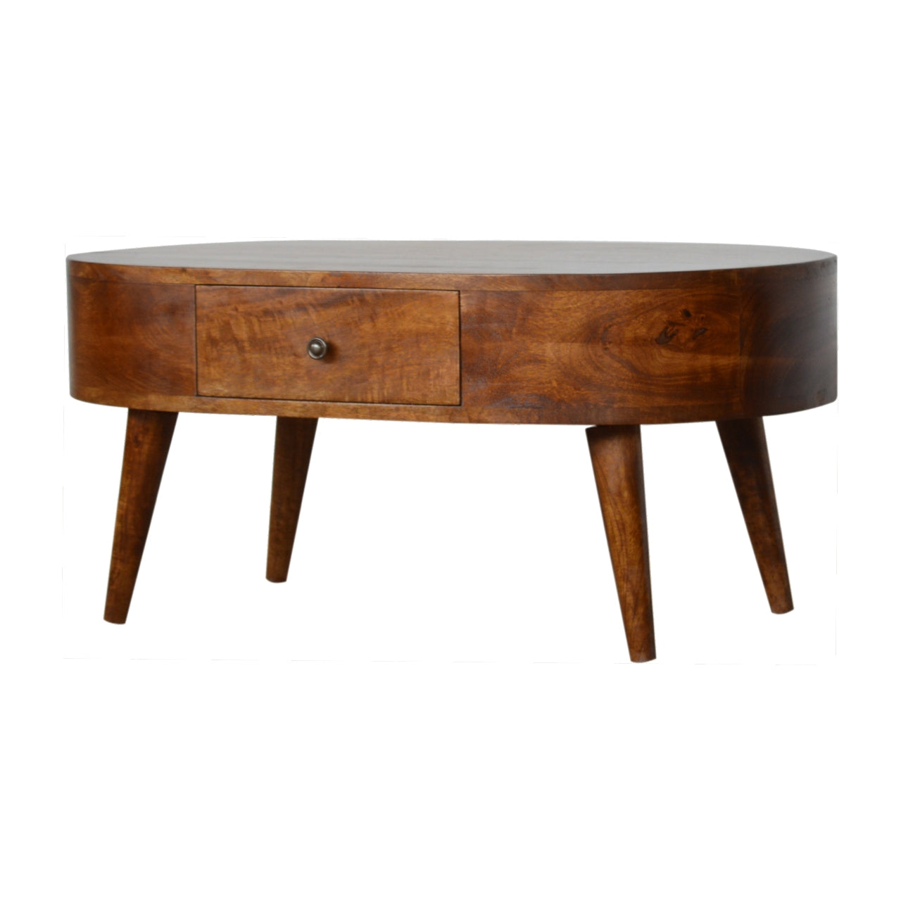 Viola chestnut coffee table in living room setting